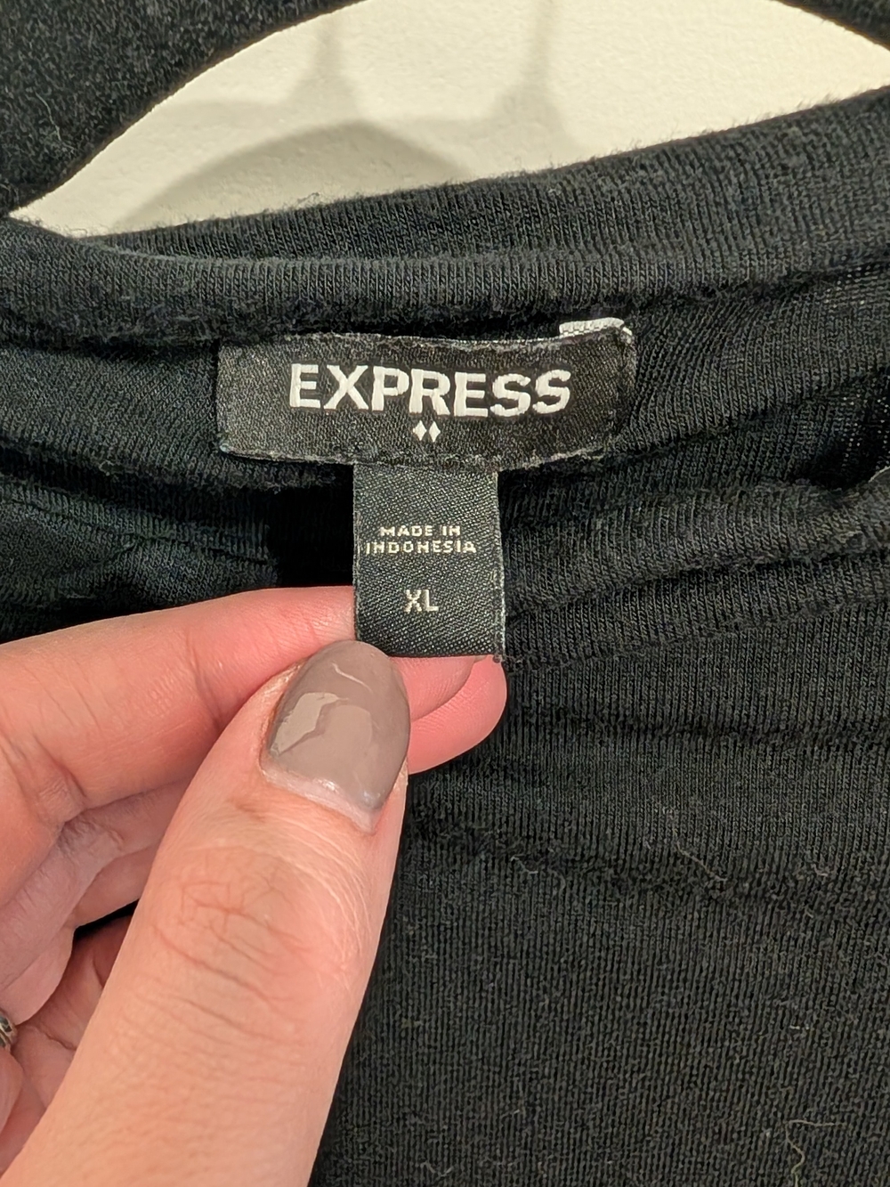 Express Black Long-Sleeve Snap-Front Bodysuit - Picture 3 of 3